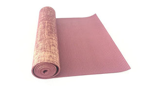 Tapis De Yoga PVC 5mm - rose rouge