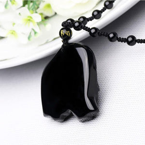 collier obsidienne