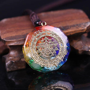 Pendentif de Méditation Sri Yantra Orgonite