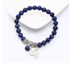 Bracelet Lapis Lazuli - Pendentif arbre de vie 