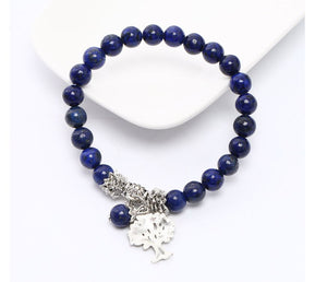 Bracelet Lapis Lazuli - Pendentif arbre de vie