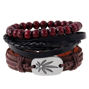 Set 3 Bracelets Bouddha Zen - Cuir - Hommes/Femmes