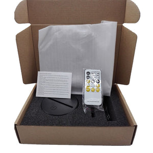 Lampe Bouddha - La box et la télécommande