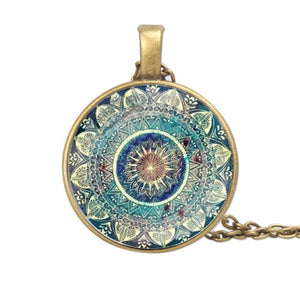Collier Pendentif Mandala - Bronze
