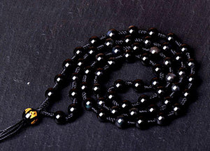collier obsidienne noire