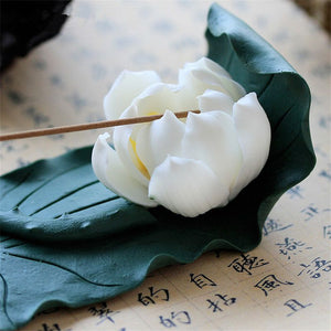 Brûleur d’Encens Modèle Feuille - Objet de Déco Zen