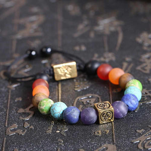 Bracelet 7 Chakras - Arbre de Vie & Om - Unisex