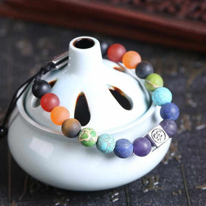 Bracelet 7 Chakras - Arbre de Vie & Om - Unisex- bijoux zen