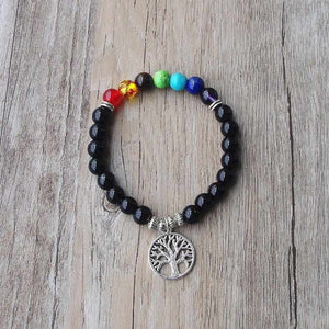 Pendentif Arbre de Vie - bracelet pierre 7 chakra