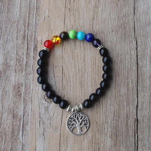Pendentif Arbre de Vie - bracelet pierre 7 chakra