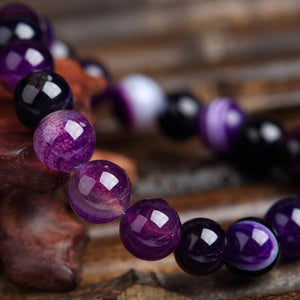 Bracelet 7eme chakra - Violettes