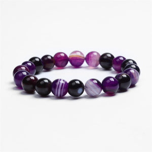 Bracelet en Pierres Naturelles Violettes 7ème Chakra