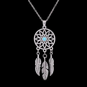 Collier Pendentif "Attrape Rêves"- Pierres Naturelles-pendentif-13-Plume-top-zen-bijoux zen