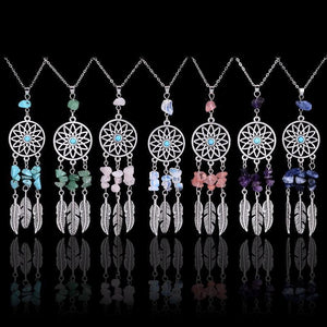 Collier Pendentif "Attrape Rêves"- Pierres Naturelles-pendentif-2-top-zen-bijoux zen