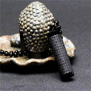 Pendentif en Obsidienne Noire