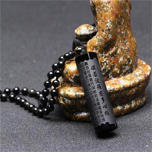Collier de Protection et Bijou Zen - obsidienne noire