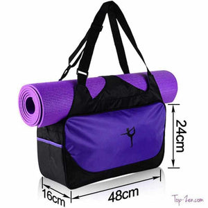 Sac Multifonction Pour Tapis De Yoga et Affaires de Sport- violet