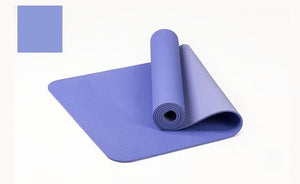 Tapis De Yoga TPE 183x61cmx6mm + Sangle+ Sac - Antidérapant - violet