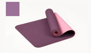 Tapis De Yoga TPE 183x61cmx6mm en prune