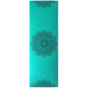 Tapis de yoga TPE 6mm antidérapant + Sangle- Vert clair