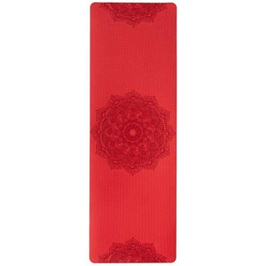 Tapis de yoga TPE 6mm antidérapant Rouge