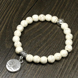 Bracelet Guérison et Protection en Turquoise Blanche