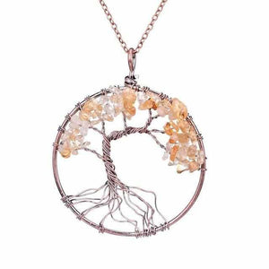 Collier Arbre de Vie 7 - citrine