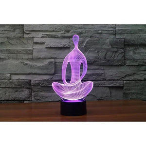 Lampe Led 3D Méditation et Yoga Edition Limitée - Violet