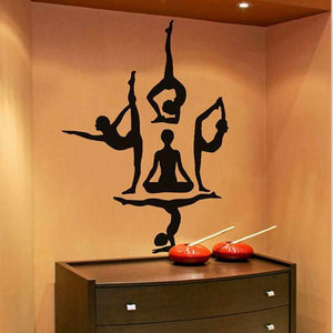 Stickers Zen Postures de Yoga - Décoration Murale Design - top-zen