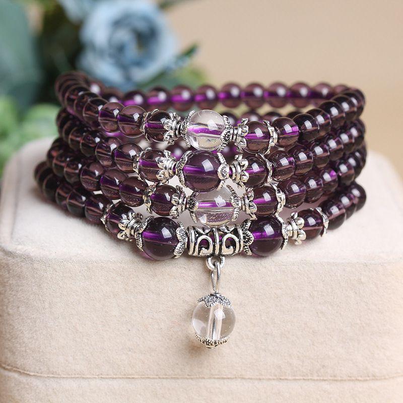 Bracelet mala tibétain-Rhodonite Escale Sensorielle pierre minérale naturelle Bracelet mala tibétain-Rhodonite Escale Sensorielle pierre minérale naturelle