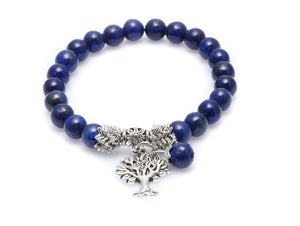 Bracelet Lapis Lazuli - Pendentif arbre de vie