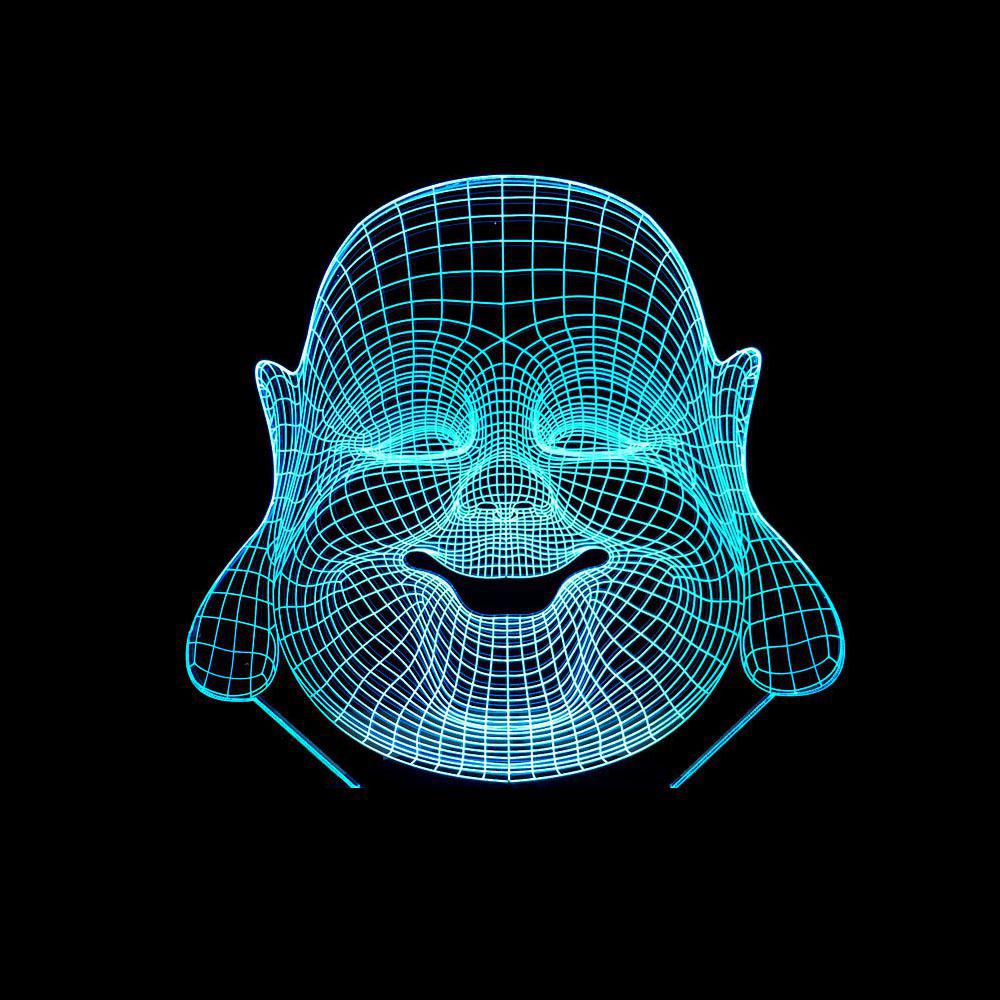 Lampe Bouddha - Lampe Ambiance Zen Illusion 3D