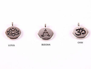 Bracelet Malachite - Pendentif Bouddha/Om/Lotus