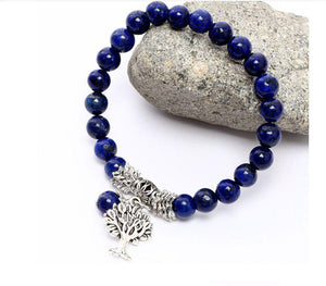 Bracelet Lapis Lazuli - Pendentif arbre de vie