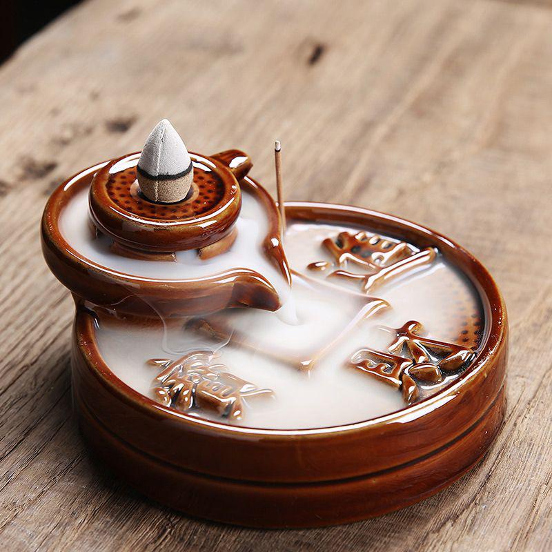 Bruleur d'encens cascade en ceramique - Top Zen