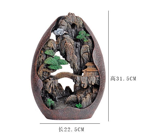 brûleur d'encens Cascade fumée - Dimensions