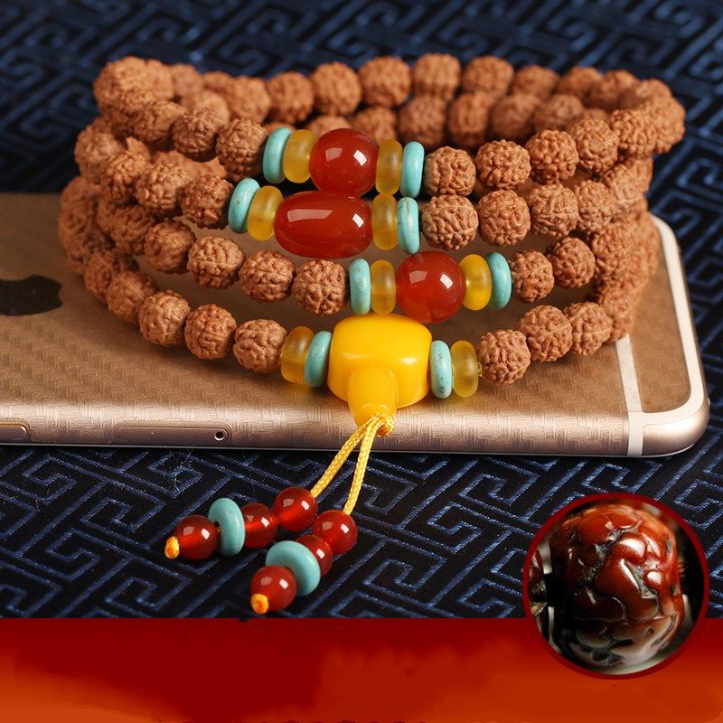 Bracelet Mala Rudraksha - Bracelet en Pierres naturelles