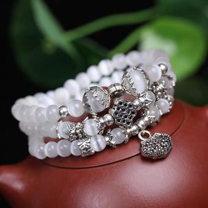Bracelet Mala en Opale "Profondeur et Eclat" -Bracelet Zen-bracelet mala pierres naturelles-2-Top Zen-bijoux zen