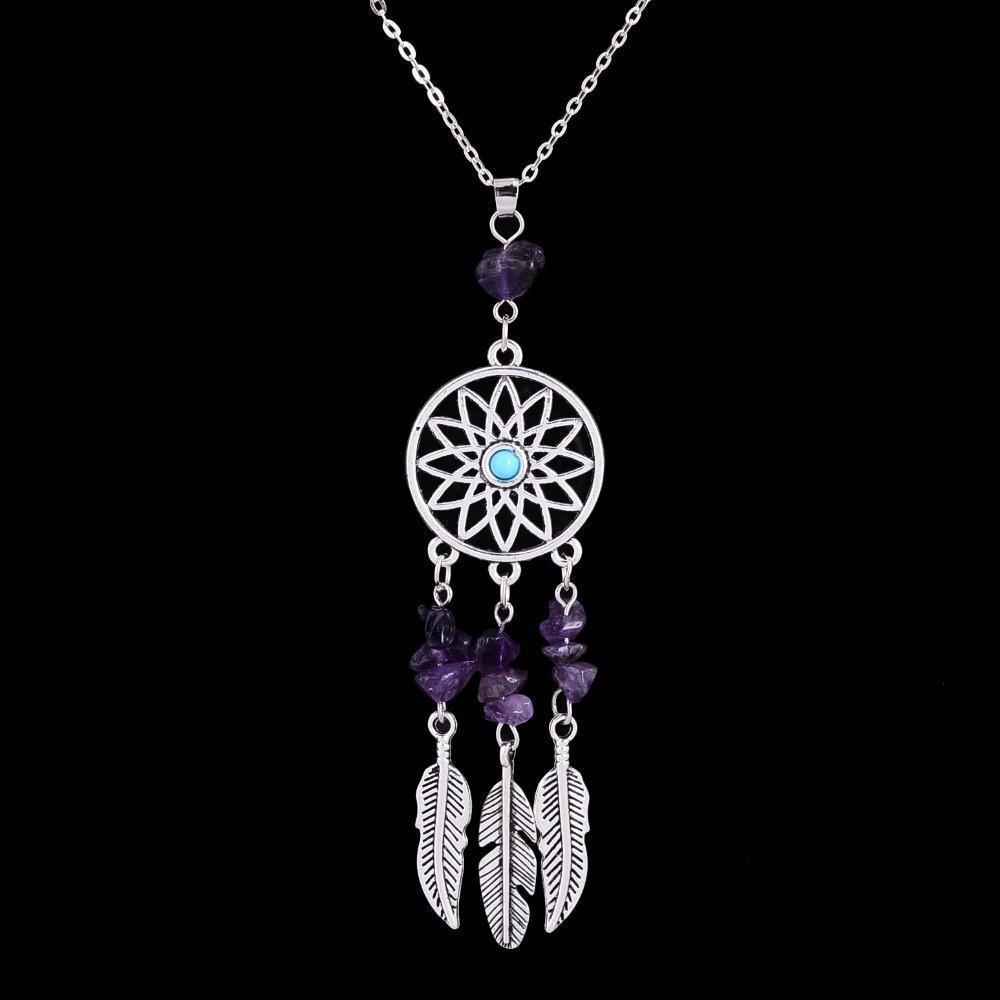Collier Pendentif "Attrape Rêves"- Pierres Naturelles-pendentif-12-top-zen-bijoux zen