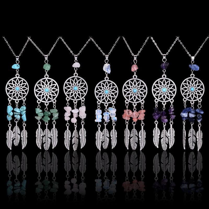 Collier Pendentif "Attrape Rêves"- Pierres Naturelles-pendentif-2-top-zen-bijoux zen