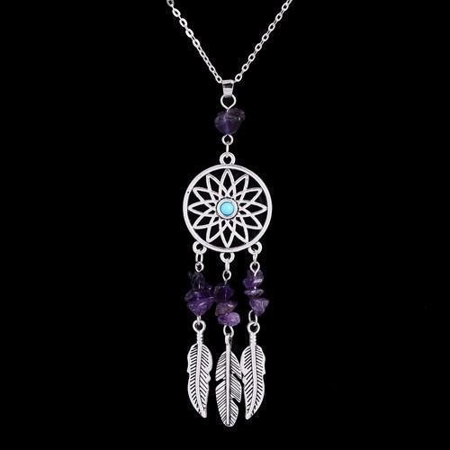 Collier Pendentif "Attrape Rêves"- Pierres Naturelles-pendentif-6-top-zen-bijoux zen