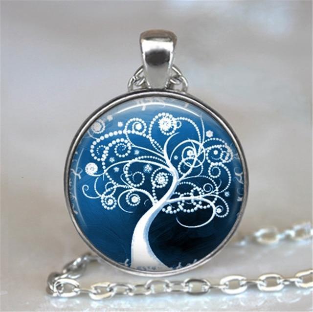 Collier Arbre De Vie bleu et blanc
