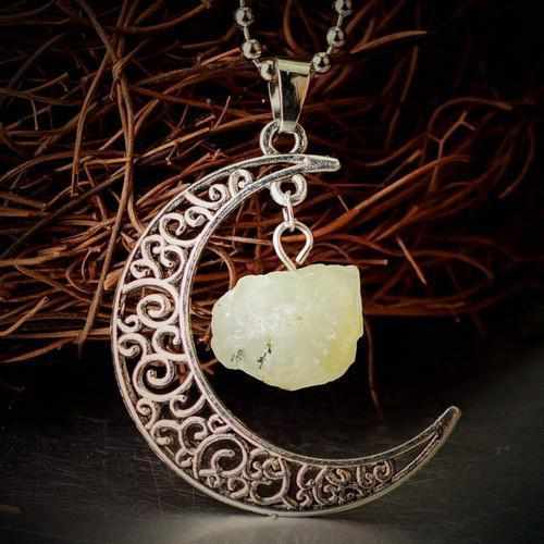 Pendentif "Croissant de Lune" - Le quartz blanc