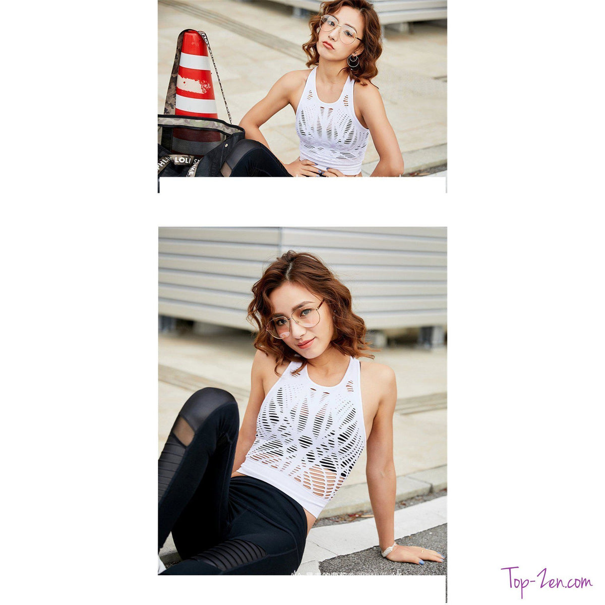 Top de Yoga-Débardeur Sans Manches Vêtement Yoga - top-zen