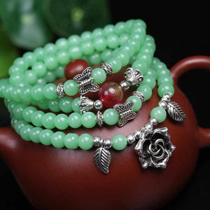 Bracelet Mala Tibétain en Calcedoine Verte- Bracelet Zen-BRACELET MALA-4-Top Zen-bijoux zen