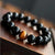 Bracelet Zen en Onyx Noir & OEil de Tigre-Bracelet de Guérison Chakras-bracelet chakra-1-Top Zen-bijoux zen