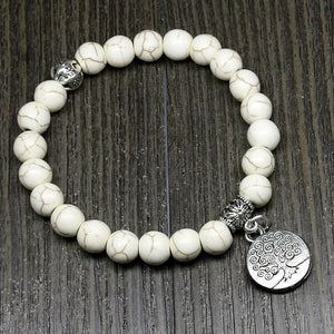 Bracelet Zen "Guérison et Protection" en Turquoise Blanche-bracelet zen-2-Top Zen-bijoux zen