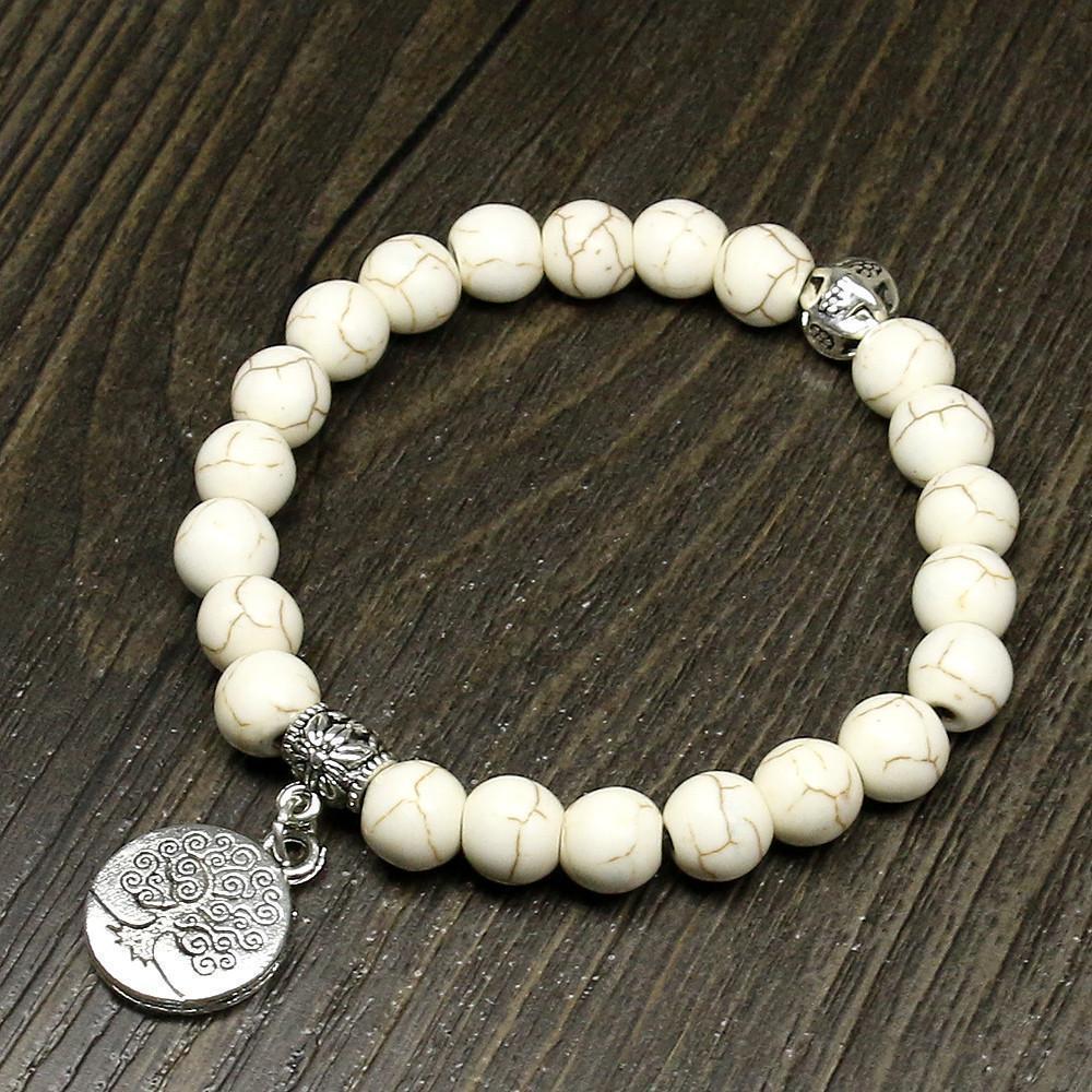 Bracelet Guérison et Protection en Turquoise Blanche