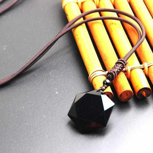 Collier Pendentif Etoile - Obsidienne Noire - Bijou Spiituel-collier en obsidienne noire-2-Top Zen-bijoux zen