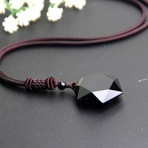 Collier Pendentif Etoile - Obsidienne Noire - Bijou Spiituel-collier en obsidienne noire-3-Top Zen-bijoux zen